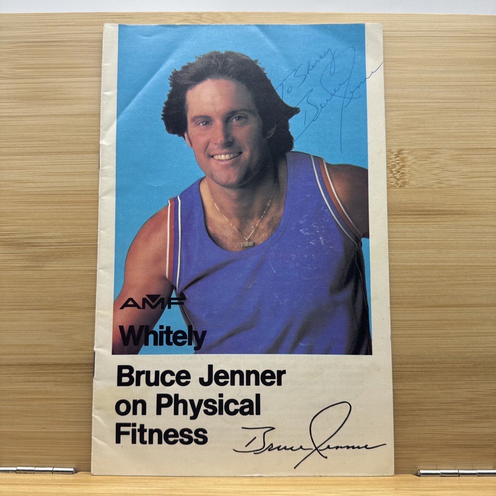 Vintage Signed Bruce Jenner on Physical Fitness Instruction Booklet AKA Caitlyn Vintage Signed Bruce Jenner on Physical Fitness Instruction Booklet AKA Caitlyn
