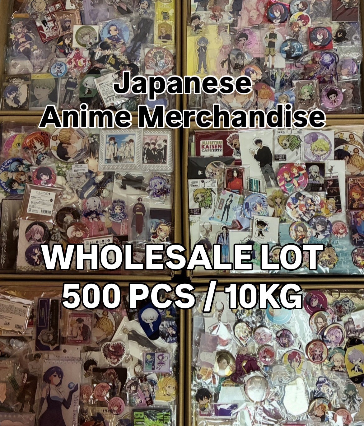 Anime Merchandise Wholesale Bulk Job Lot 500pcs Mystery Box Resale Character