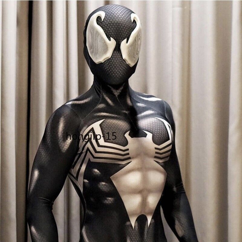 Black Venom Spider-man Cosplay Costume Jumpsuit Spider-Man Suit Halloween Party