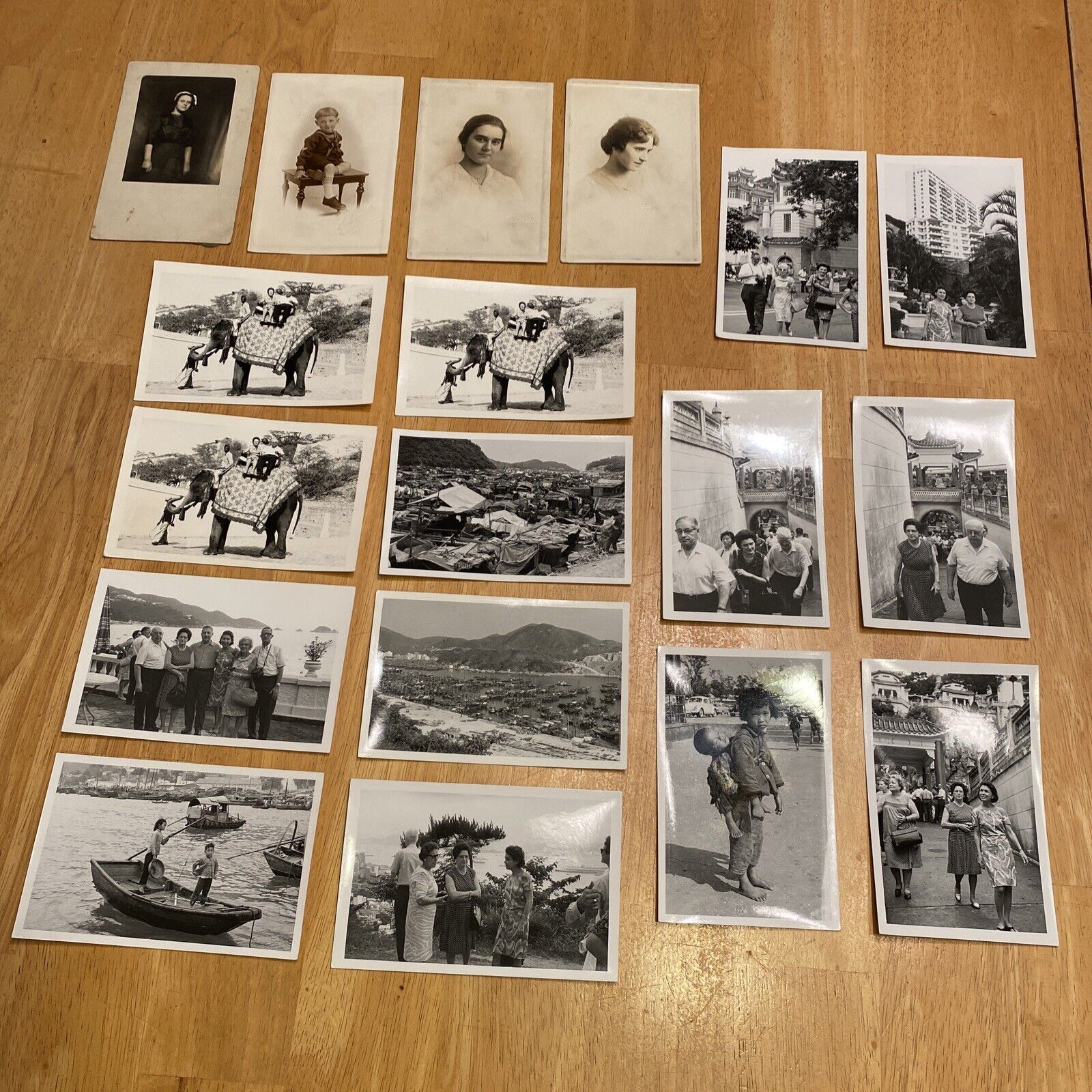 Vintage Lot of 18 PEOPLE PLACES PORTRAITS Assorted Real Photo Unused Postcards