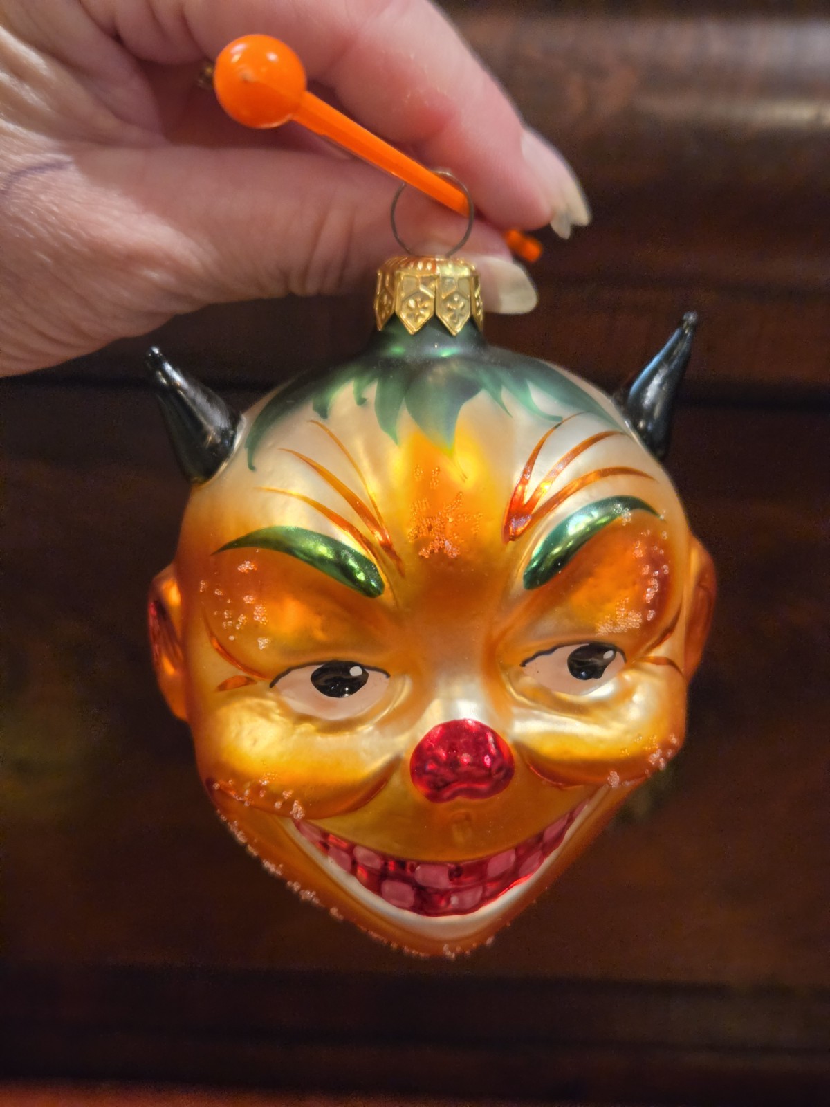 Vtg 1997 Christopher Radko MONSTER MASH Devil Glass Christmas Halloween Ornament Vtg 1997 Christopher Radko MONSTER MASH Devil Glass Christmas Halloween Ornament