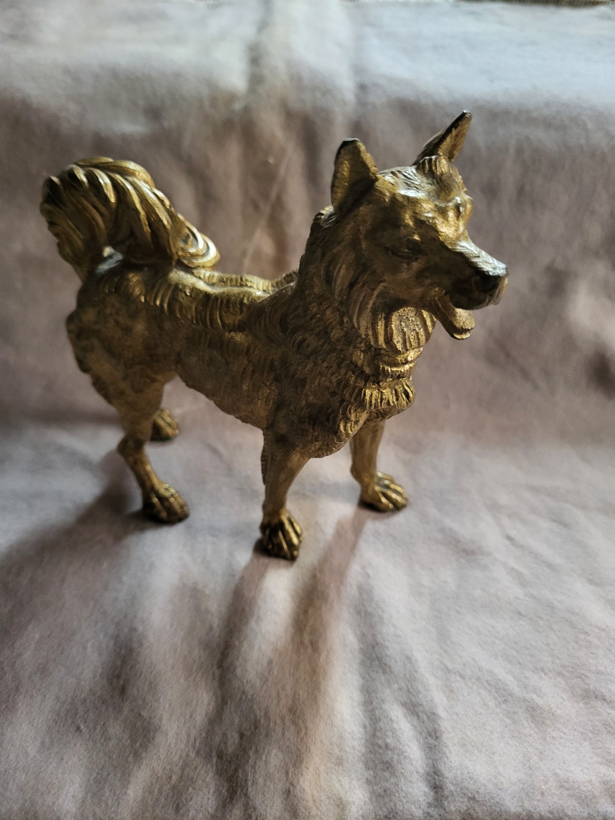 Gilt Bronze Dog