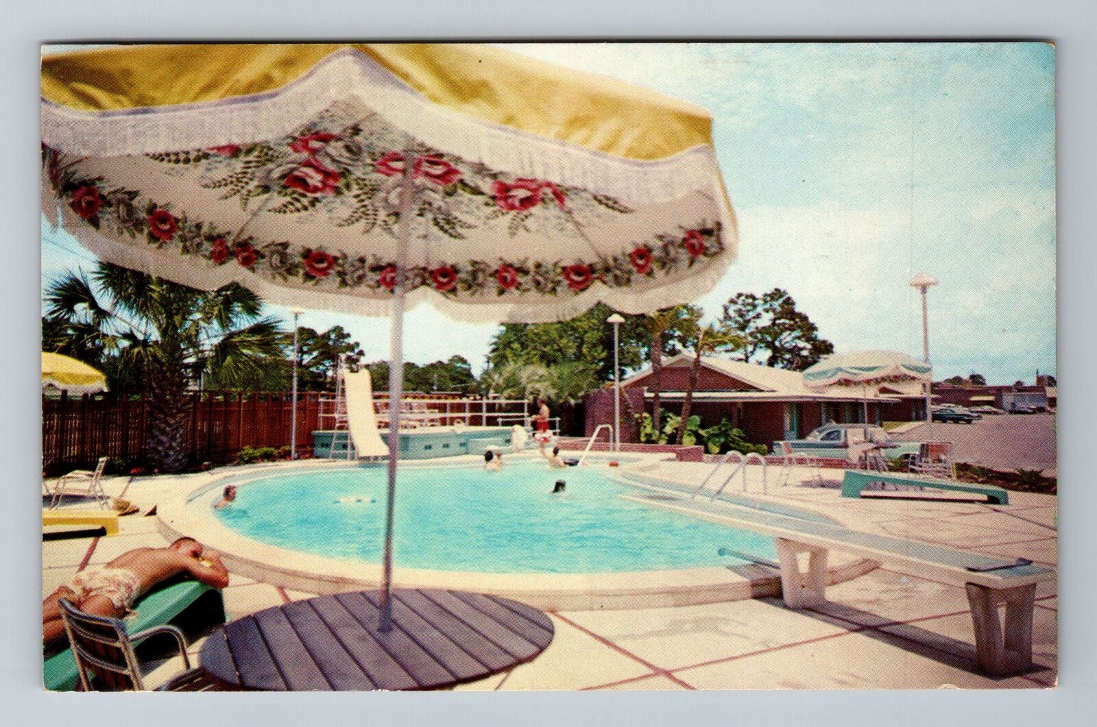 Fort Walton Beach FL-Florida, Fort Walton Motel, Advertising, Vintage Postcard