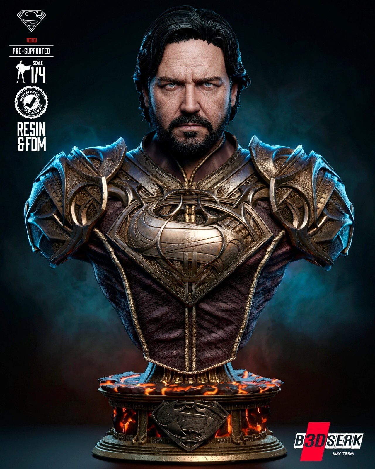 1:8 Jor El Portrait Bust Superman Fan Art UNPAINTED Garage Kit