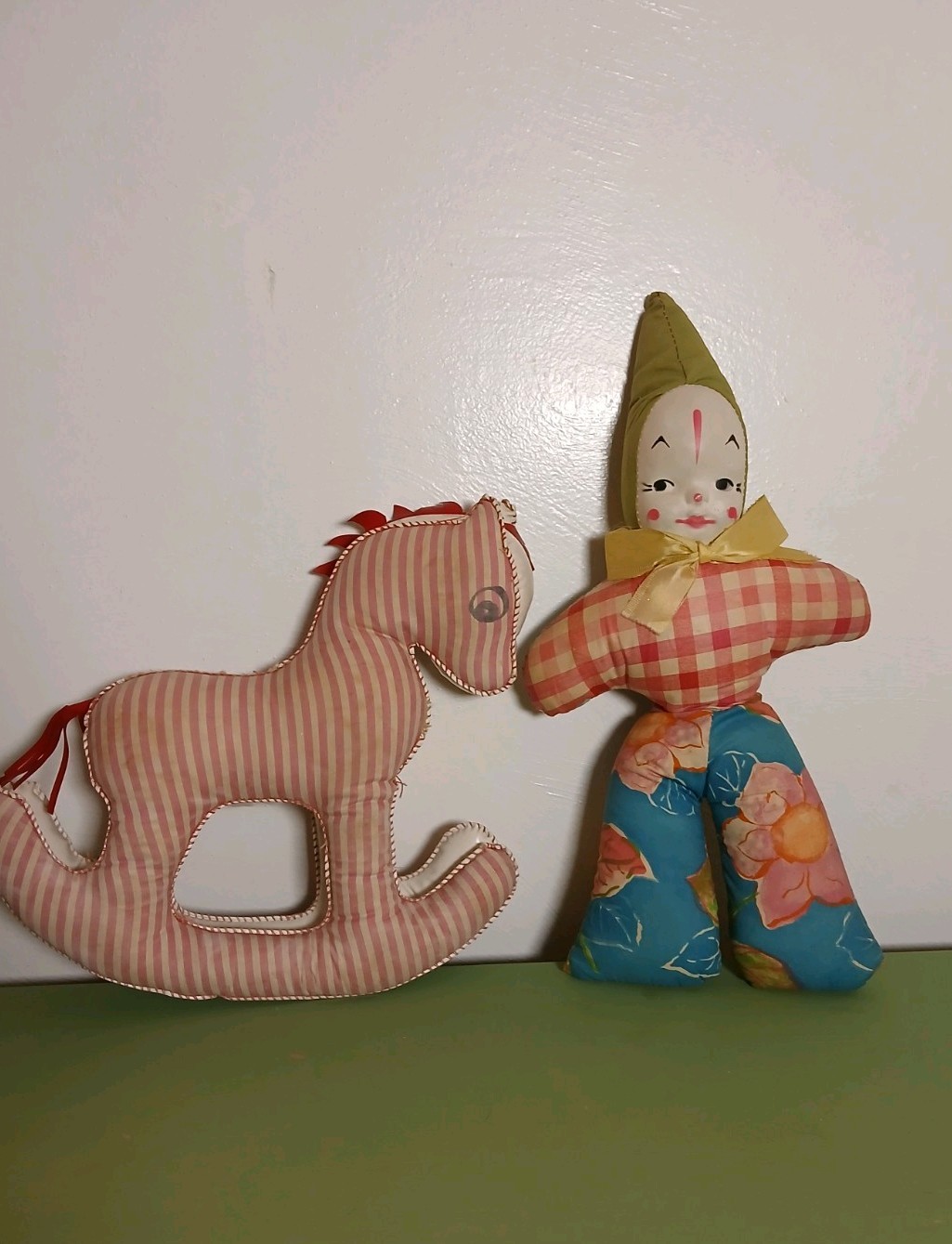VINTAGE Carnival PRIZE Clown Doll Celluloid 50’s MCM Lot OIL CLOTH Horse Plush VINTAGE Carnival PRIZE Clown Doll Celluloid 50’s MCM Lot OIL CLOTH Horse Plush