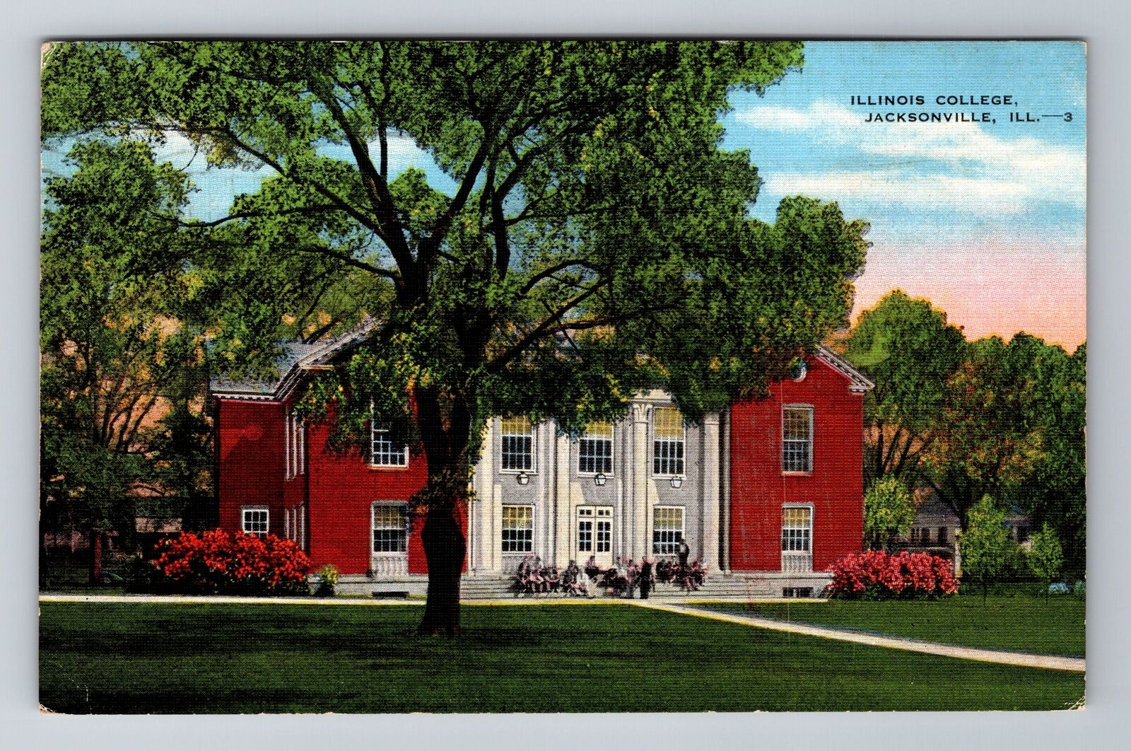 Jacksonville IL-Illinois, Illinois College, Antique c1944 Vintage Postcard
