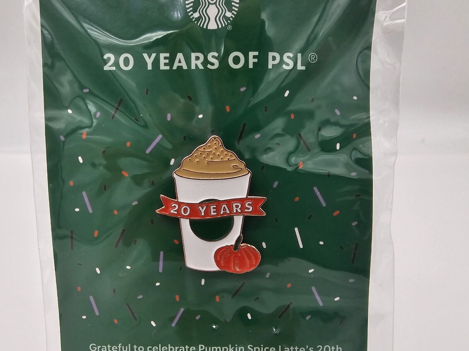 2023 Starbucks Limited Edition 20 Years of PSL Pumpkin Spice Latte Enamel Pin 