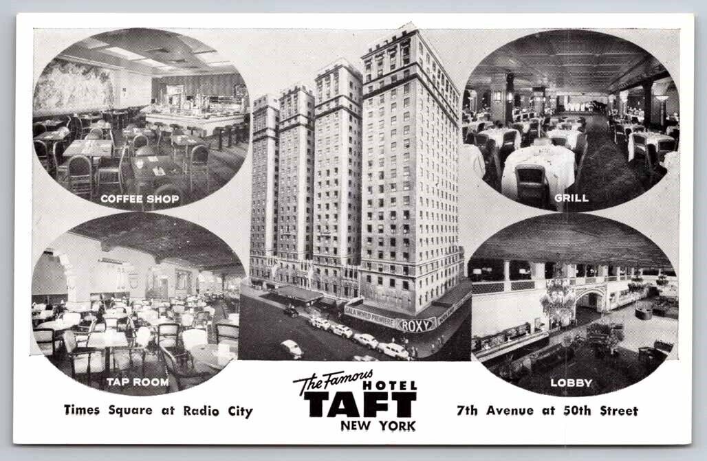 Taft Hotel New York NY Postcard 