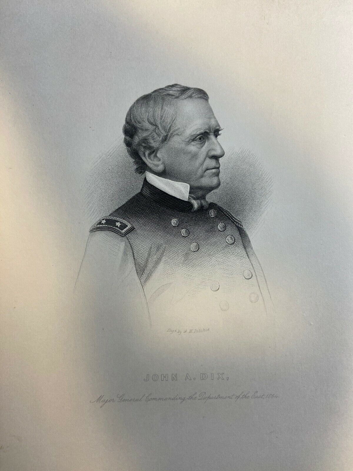 1885 Major General John A. Dix Civil War