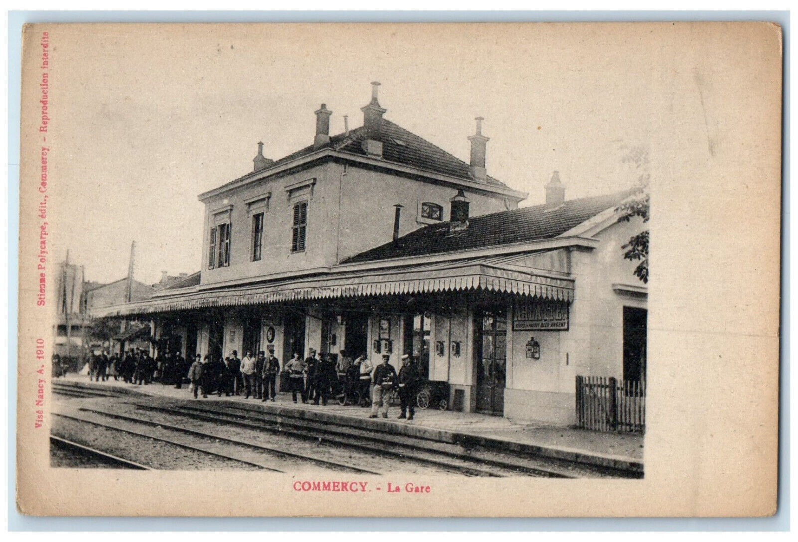 c1910 Commercy Train Station Meuse Grand Est France Antique Unposted Postcard