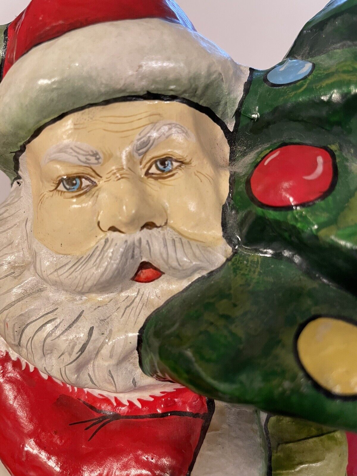 RARE  Silvestri Santa on Chimney Box 15” paper mache.