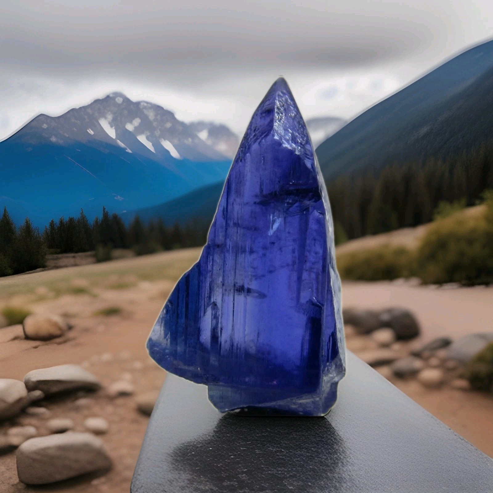  Etched GEM TANZANITE CRYSTAL From TANZANIA