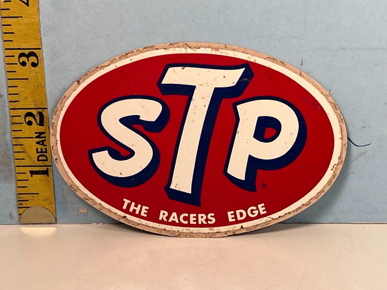 Vintage STP The Racers Edge Automobile Motor Oil Classic Sticker