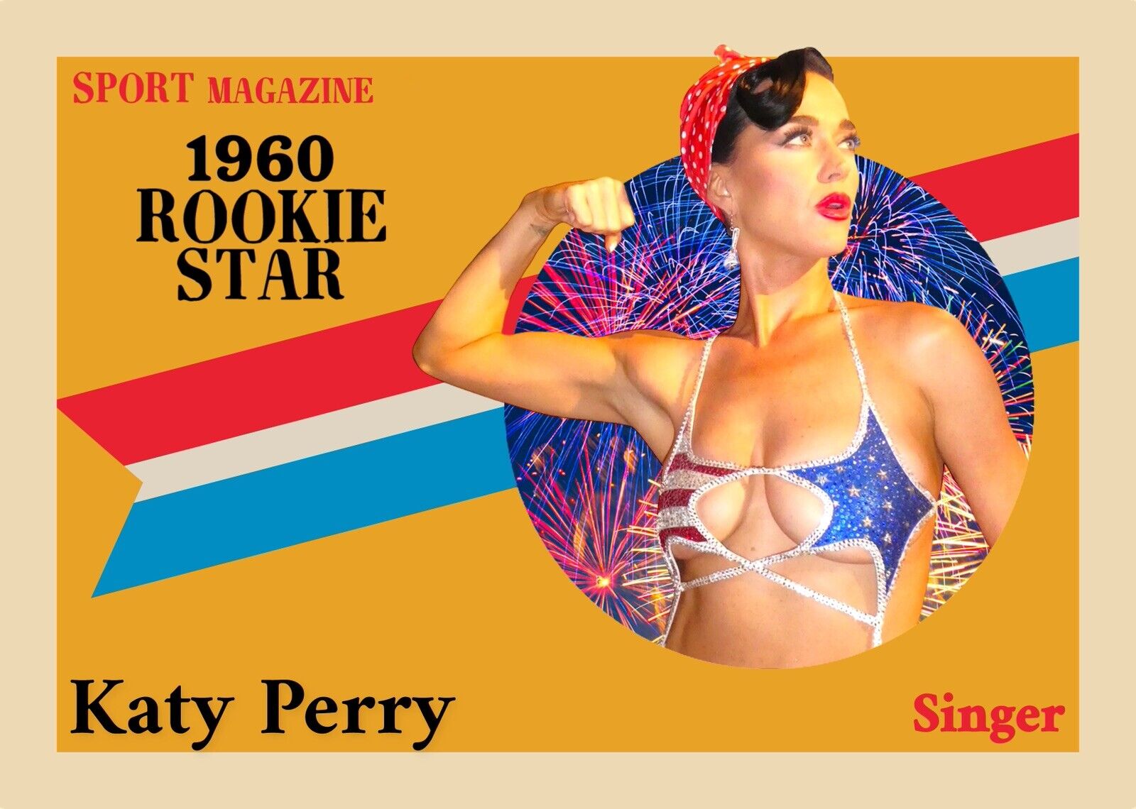 Katy Perry ‘Cause Baby You’re A Firework Custom Trading Card By MPRINTS