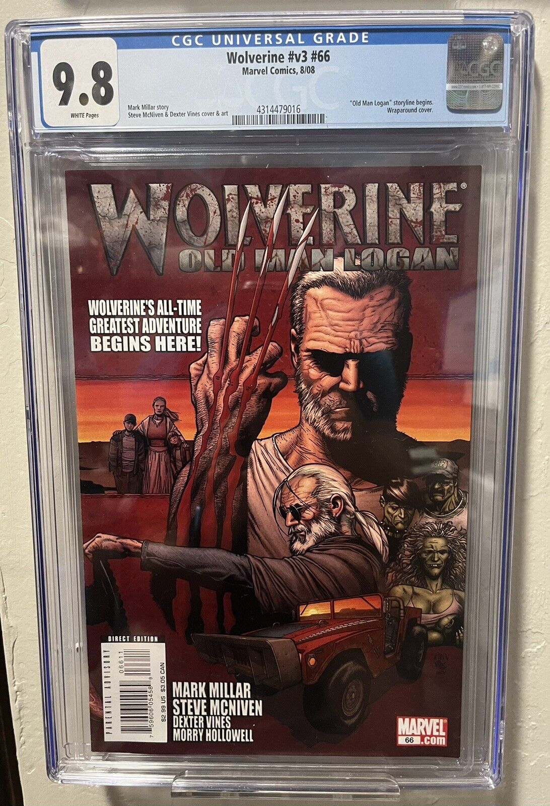 Wolverine Volume 3 #66 CGC 9.8 - Old Man Logan Storyline Begins *Key Issue, NM/M