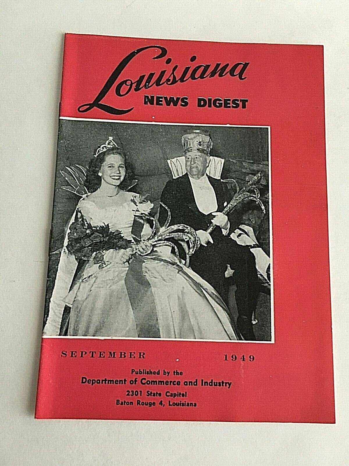 September 1949 Louisiana News Digest Magazine Dept of Commerce & Industry