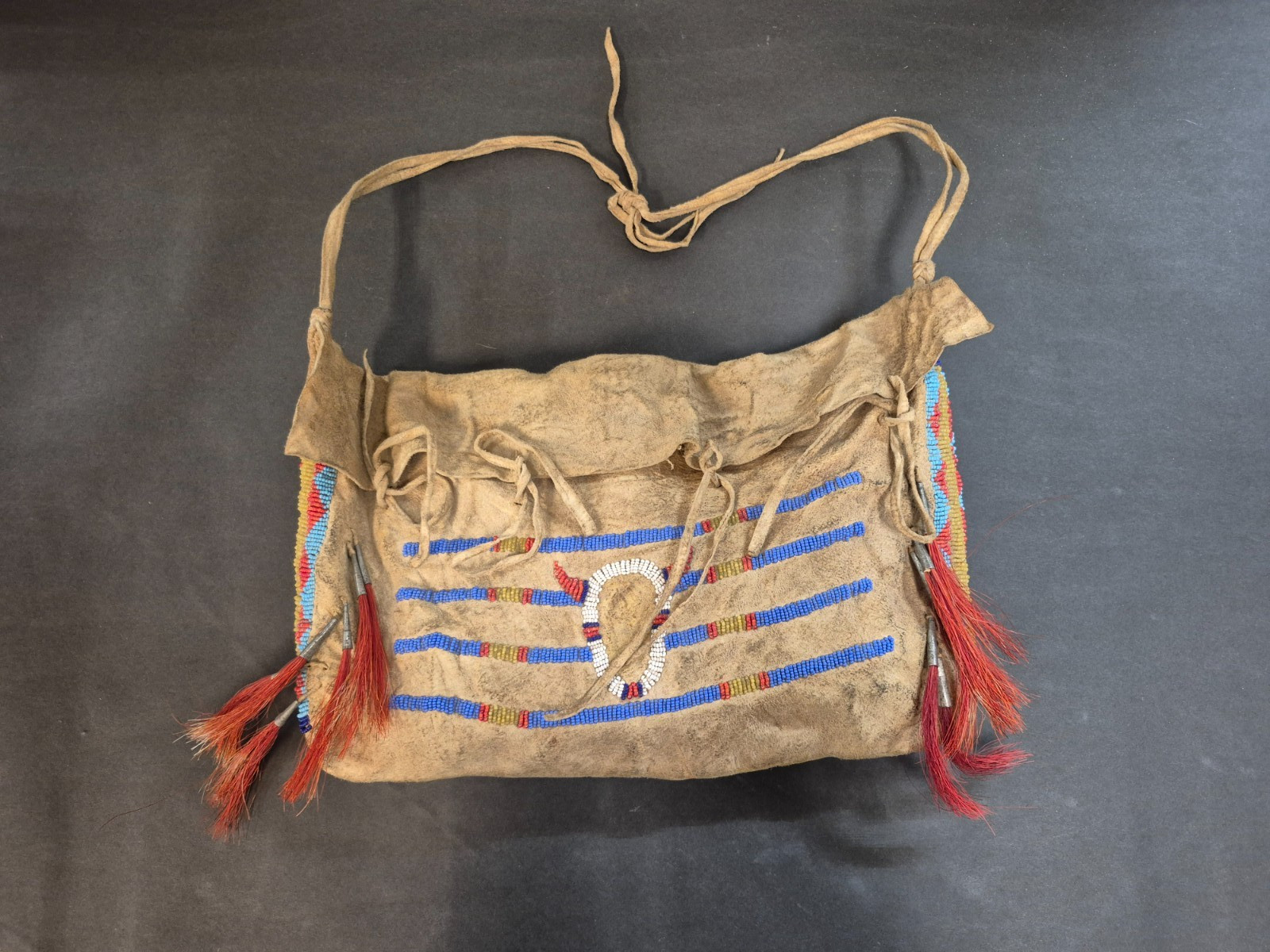 Vintage Sioux Beaded Teepee Bag c. 1890's Vintage Sioux Beaded Teepee Bag c. 1890's