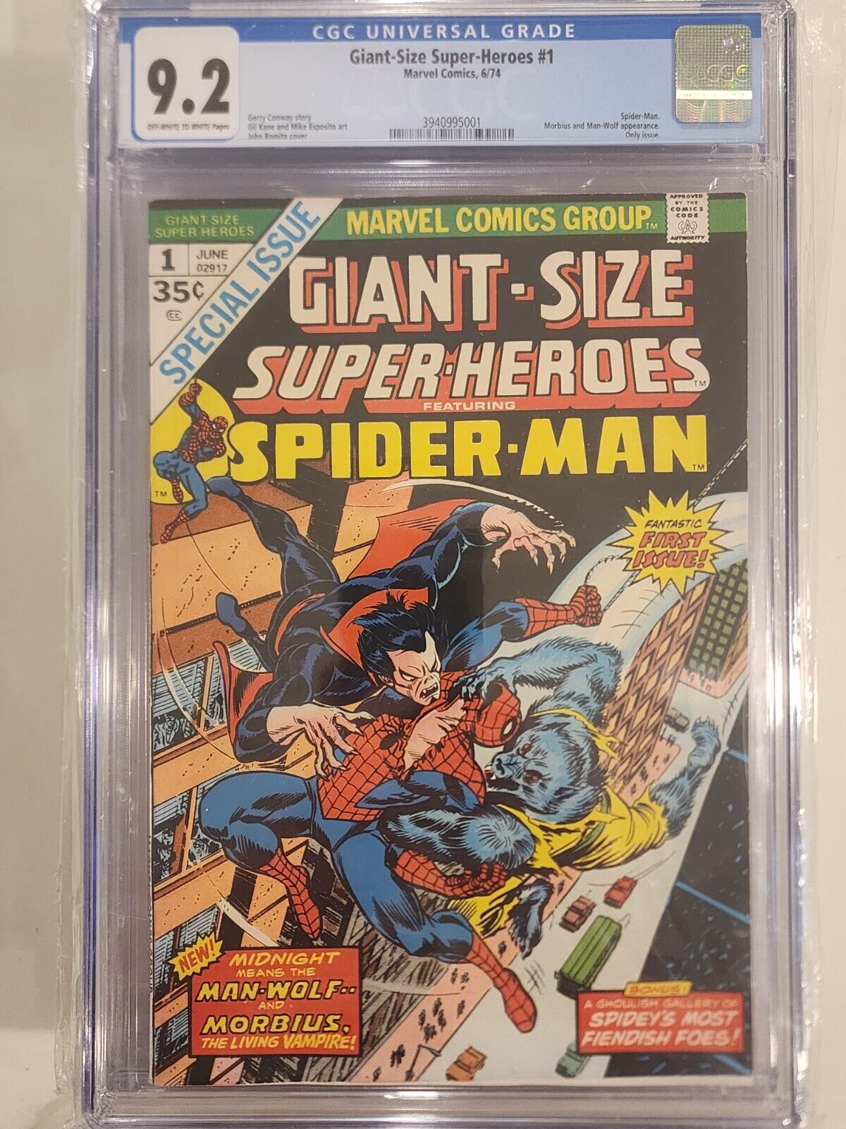 GIANT SIZE SUPER-HEROES CGC NM-(9.2) FEATURING SPIDER-MAN HTF IN HIGH GRADE