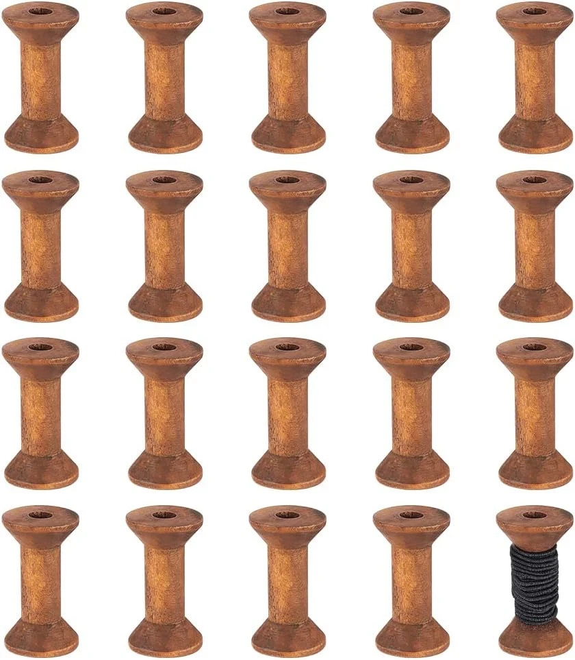 20Pcs Antique Wooden Empty Spools 1.57 Empty Thread Spools Wooden Ribbon Spool 20Pcs Antique Wooden Empty Spools 1.57 Empty Thread Spools Wooden Ribbon Spool