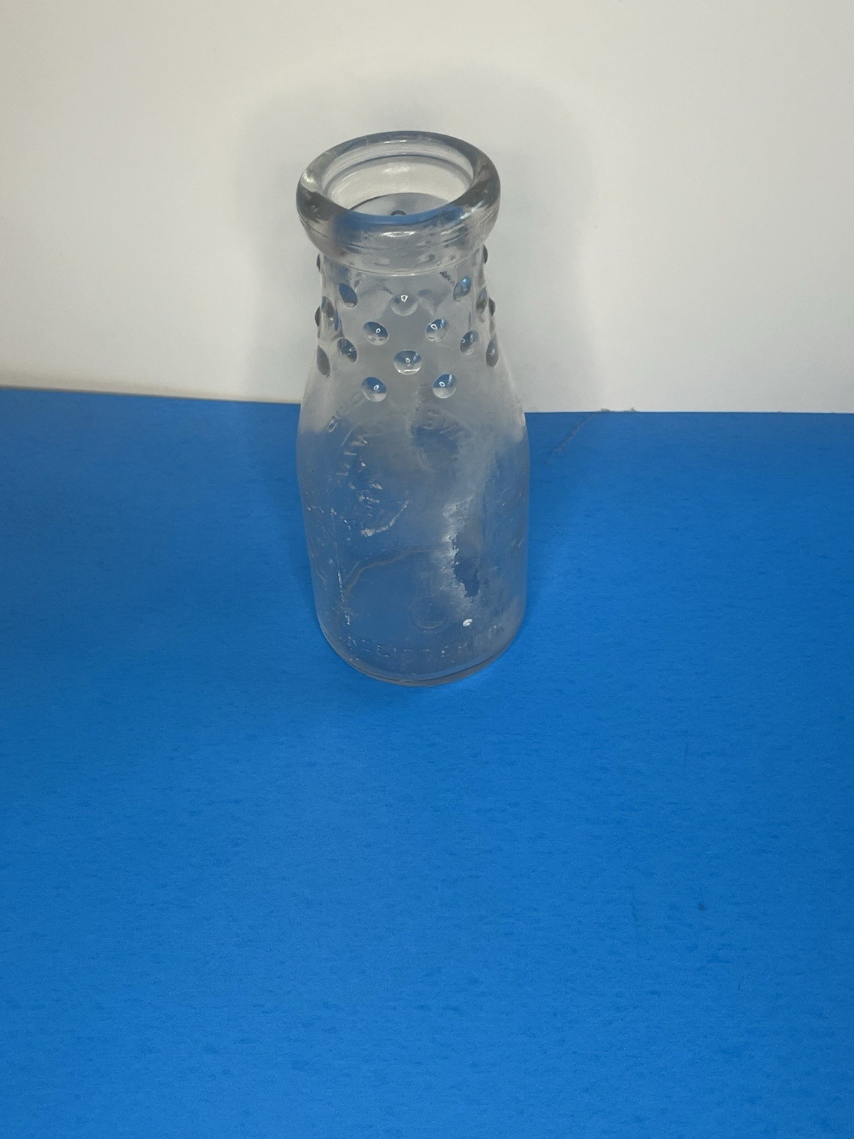 Vintage Howertown, PA Sanitary Dairy Riveted Glass Milk Jar