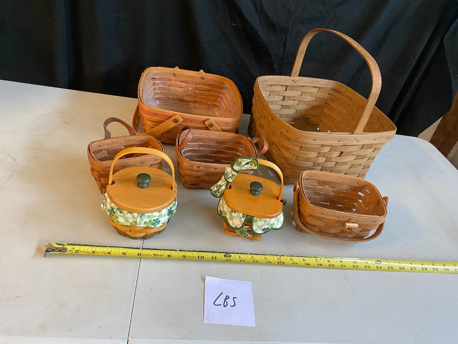 Longaberger basket lot of 7 vintage decorative baskets estate collection Longaberger basket lot of 7 vintage decorative baskets estate collection