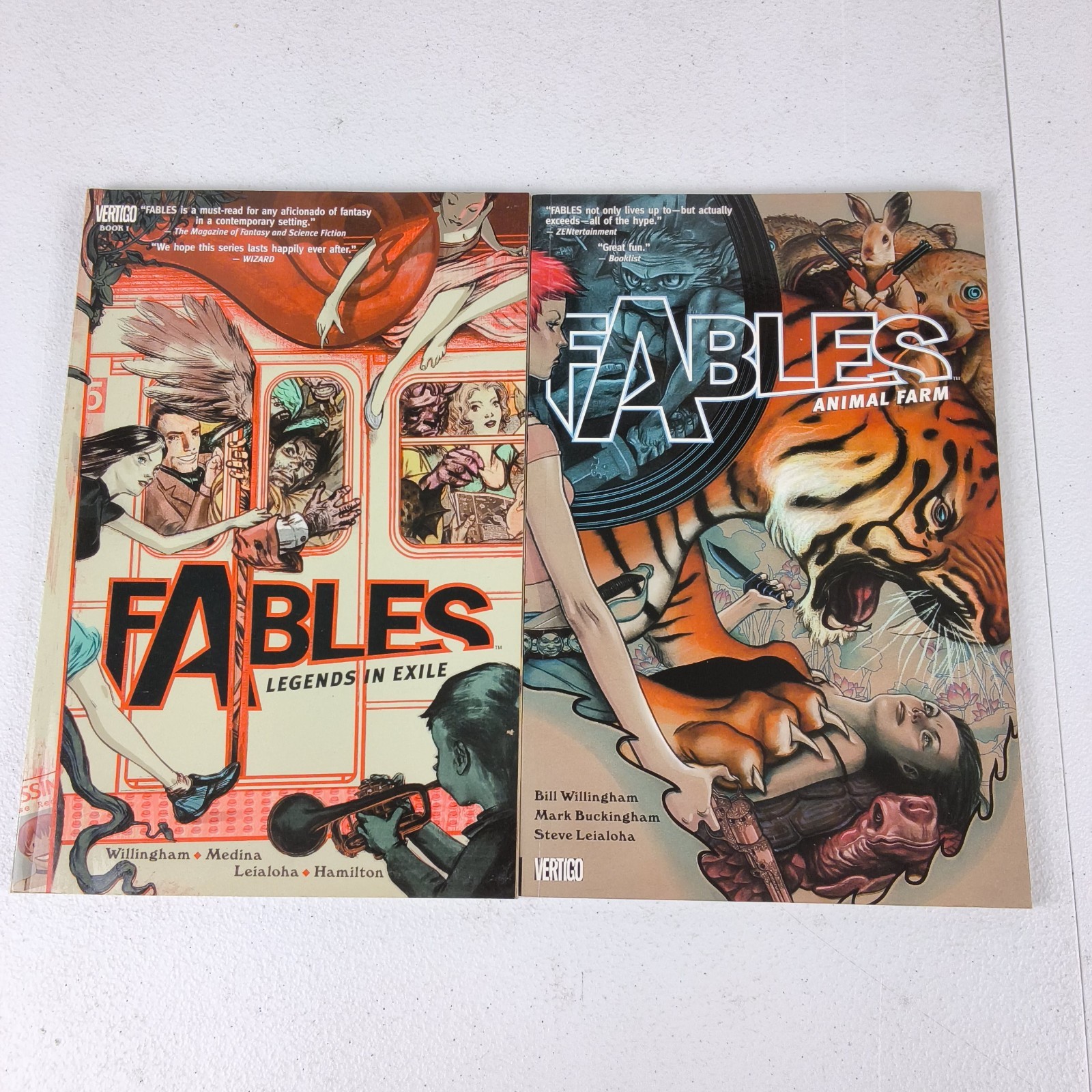 Fables Vol 1 & 2 Graphic Novel Set Legends in Exile Animal Farm Vertigo Comics Fables Vol 1 & 2 Graphic Novel Set Legends in Exile Animal Farm Vertigo Comics
