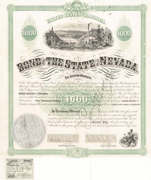 Bond of the State of Nevada - General Bonds