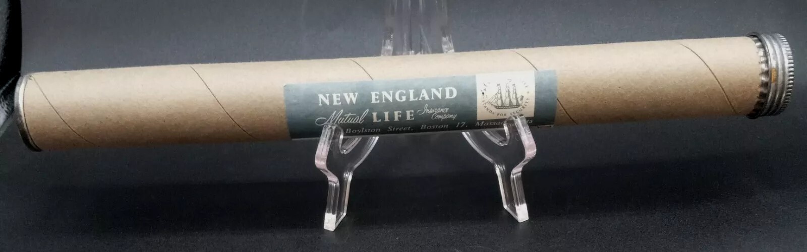 Vintage Cardboard Mailing Tube 14 1/2\