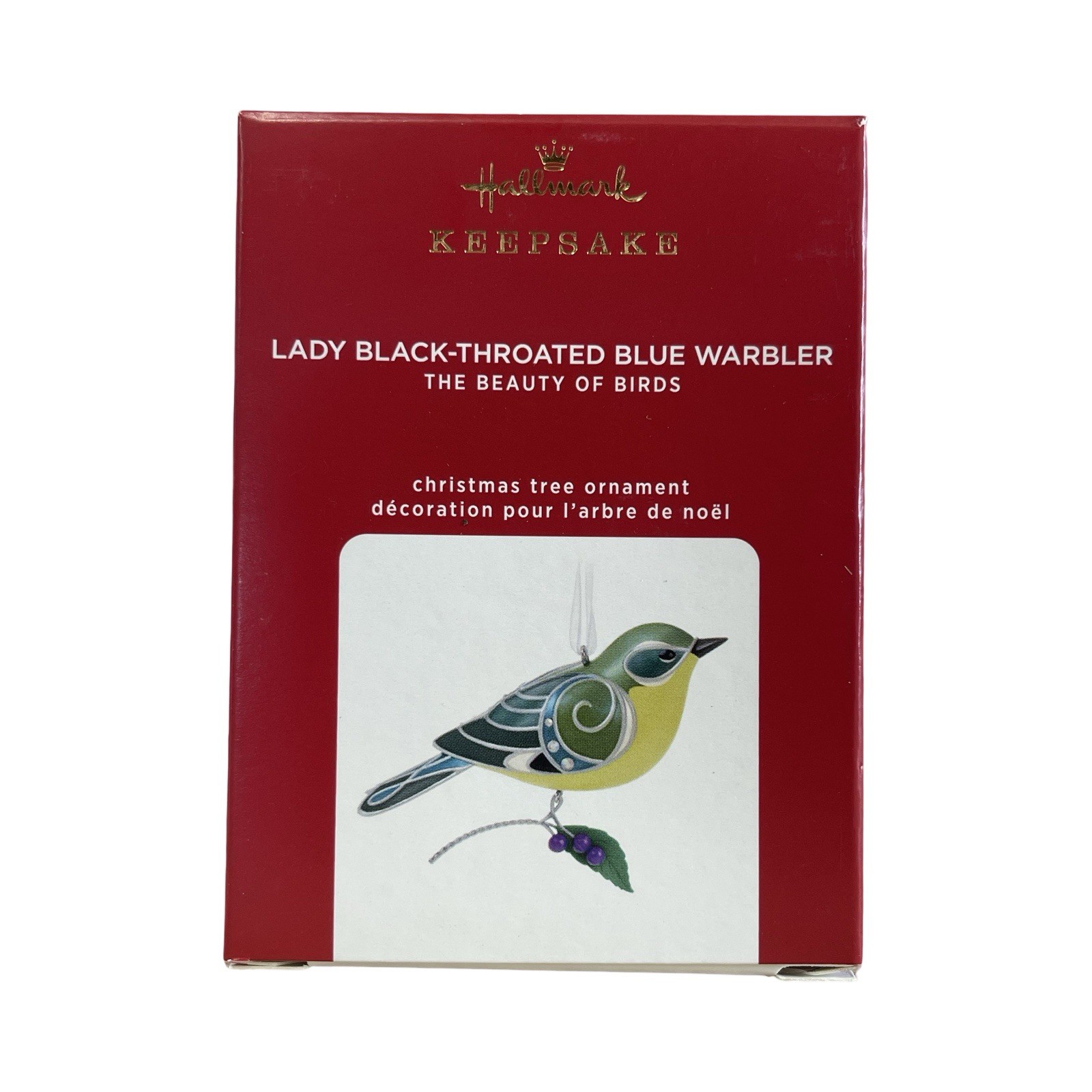 2020 Hallmark Beauty of Birds Lady Black-Throated Blue Warbler Limited Ornament
