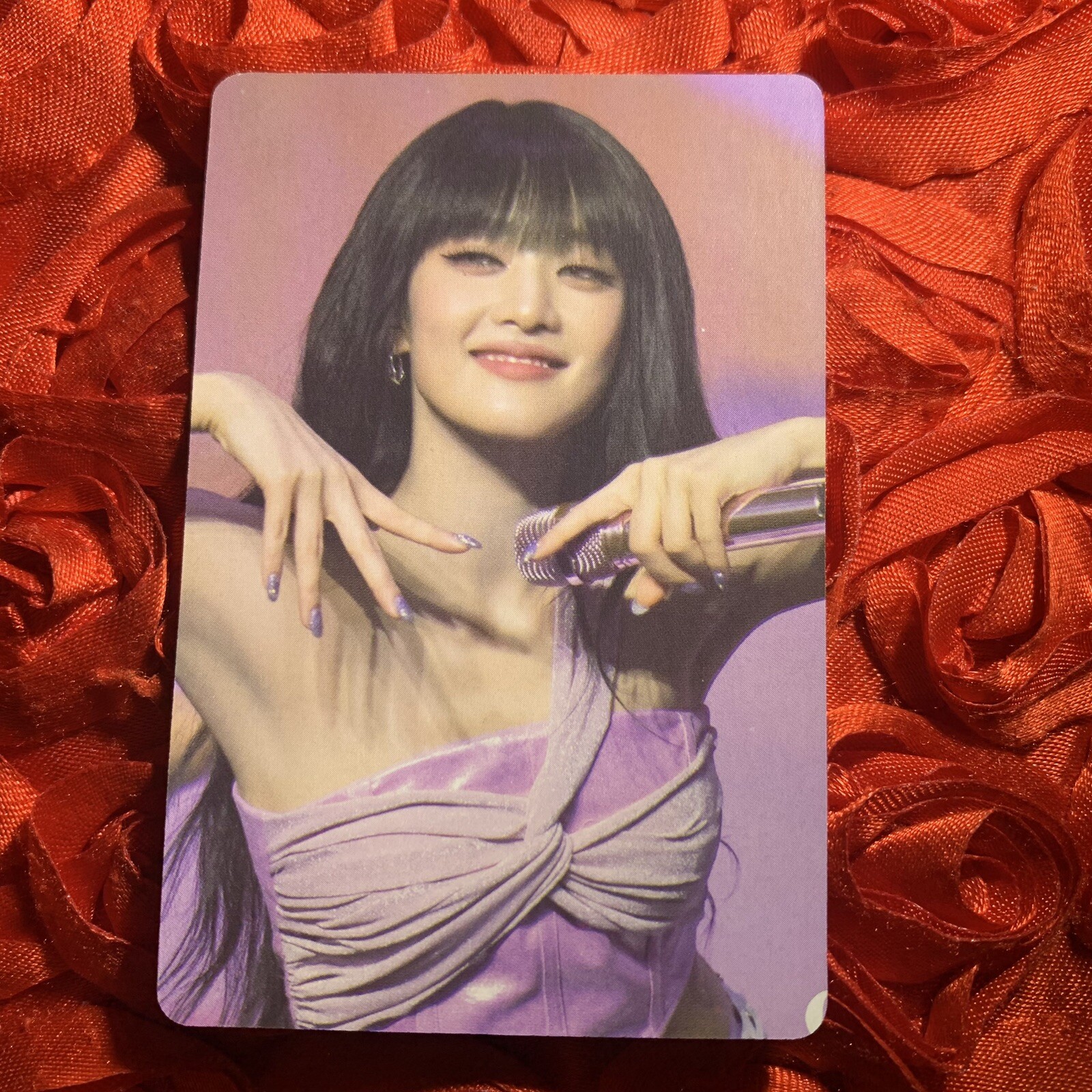 Minnie (G)I-DLE FREETY Edition Celeb K-POP Girl Photo Card Stage Purple Hot