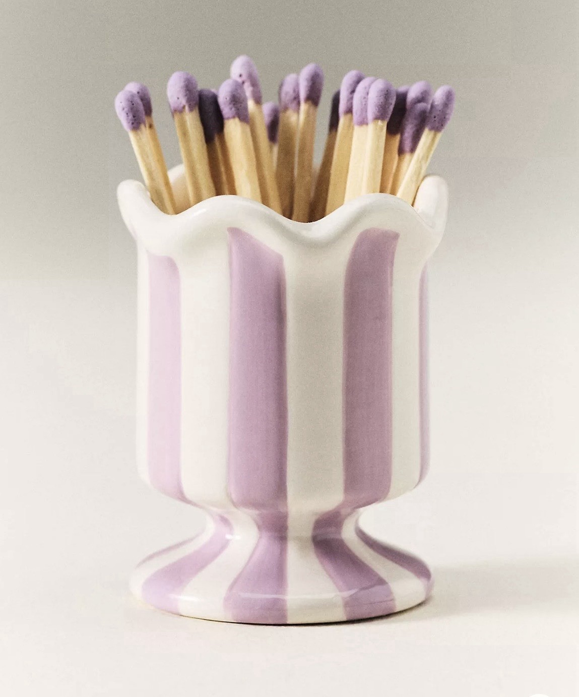 NWT Anthropologie x Paddywax Striped Cabana Match Striker Lavender