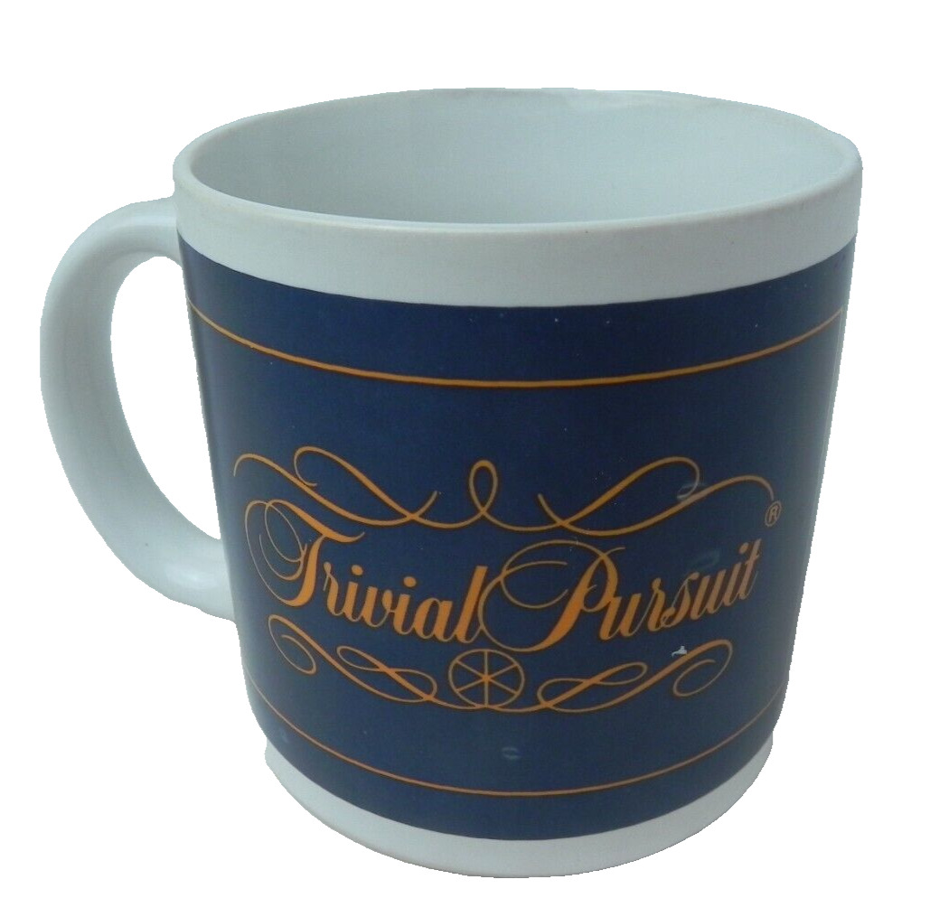 Vintage 1981 Trivial Pursuit Mug Game Advertising Promo Gamer Advertising Cup