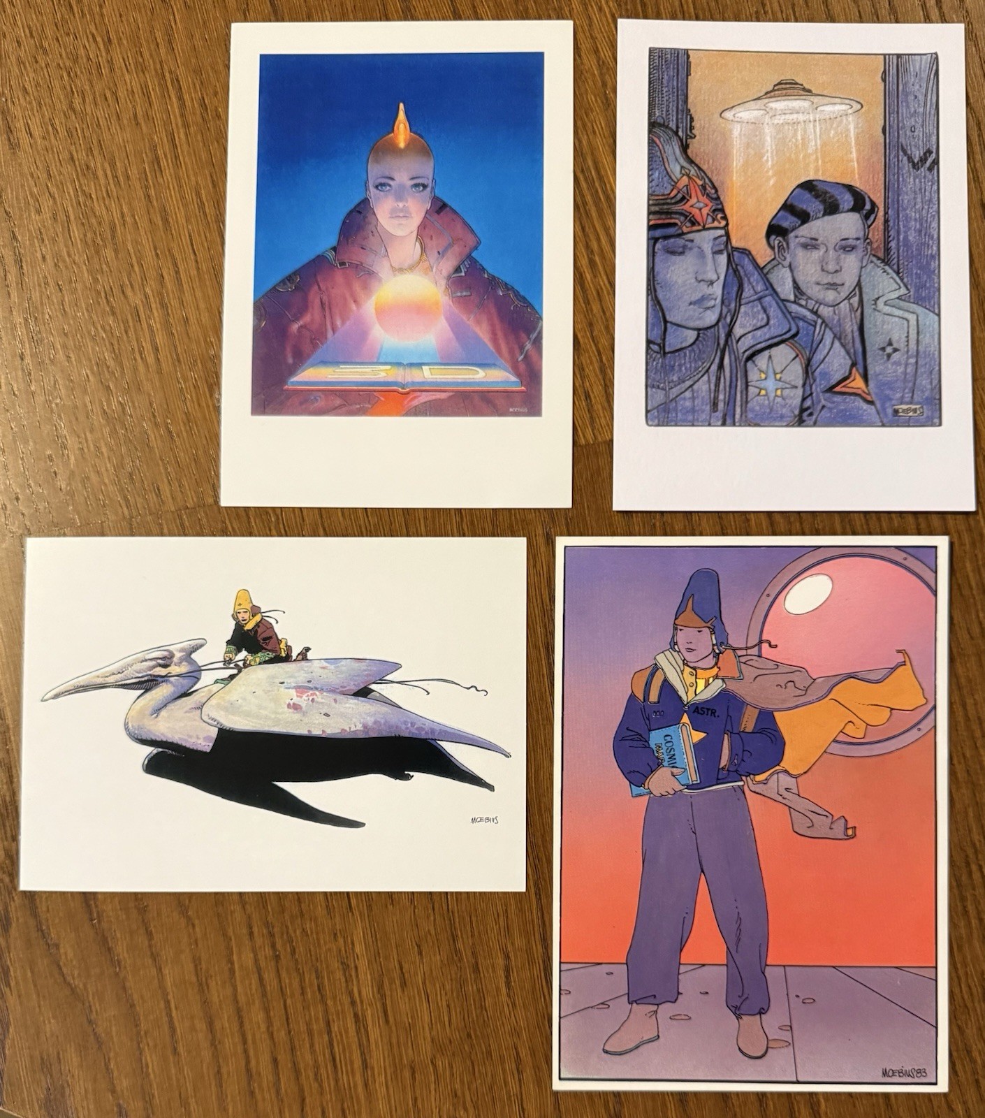 —MOEBIUS (Jean Giraud)—  GORGEOUS Set/Lot of (4) Vintage Postcards  *IMPORTED*