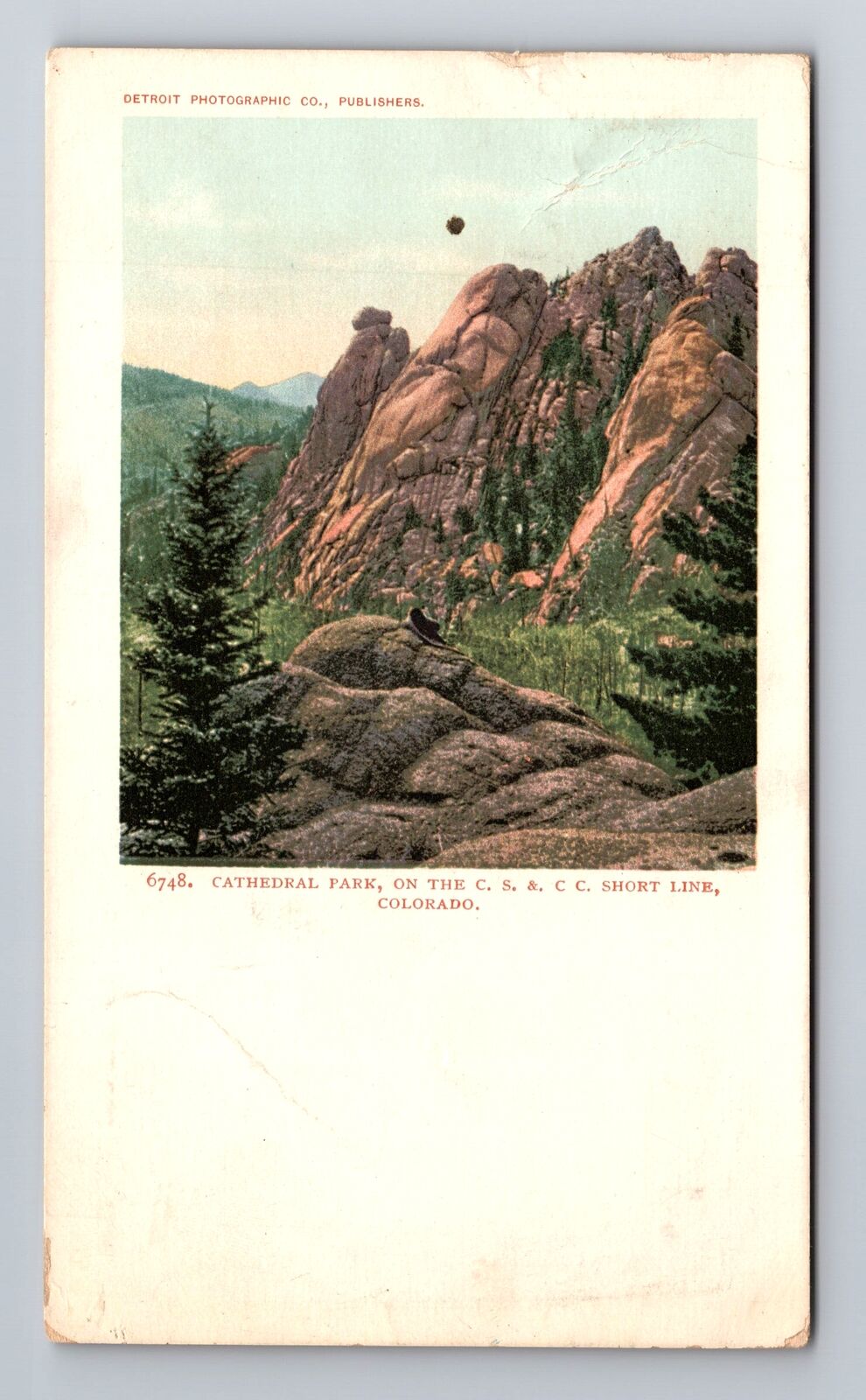 Cathedral Park CO-Colorado, C.S. & C.C. Short Line, Vintage Souvenir Postcard