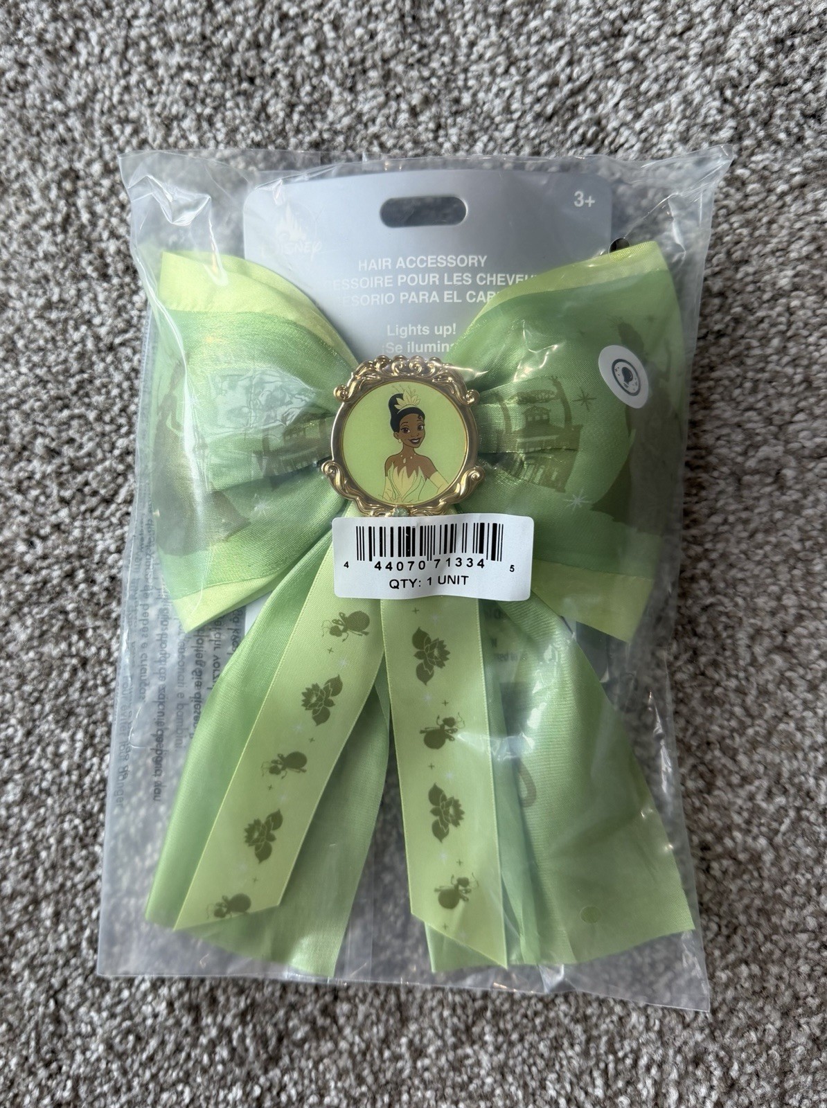 Disney Parks Tiana Princess Light-Up Hair Bow Accessory New With Tags