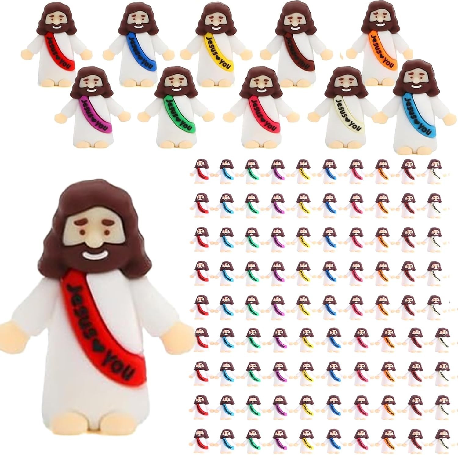 100 Pcs Mini Jesus Figures Jesus Loves You Original Design Jesus Toys Little Jes 100 Pcs Mini Jesus Figures Jesus Loves You Original Design Jesus Toys Little Jes