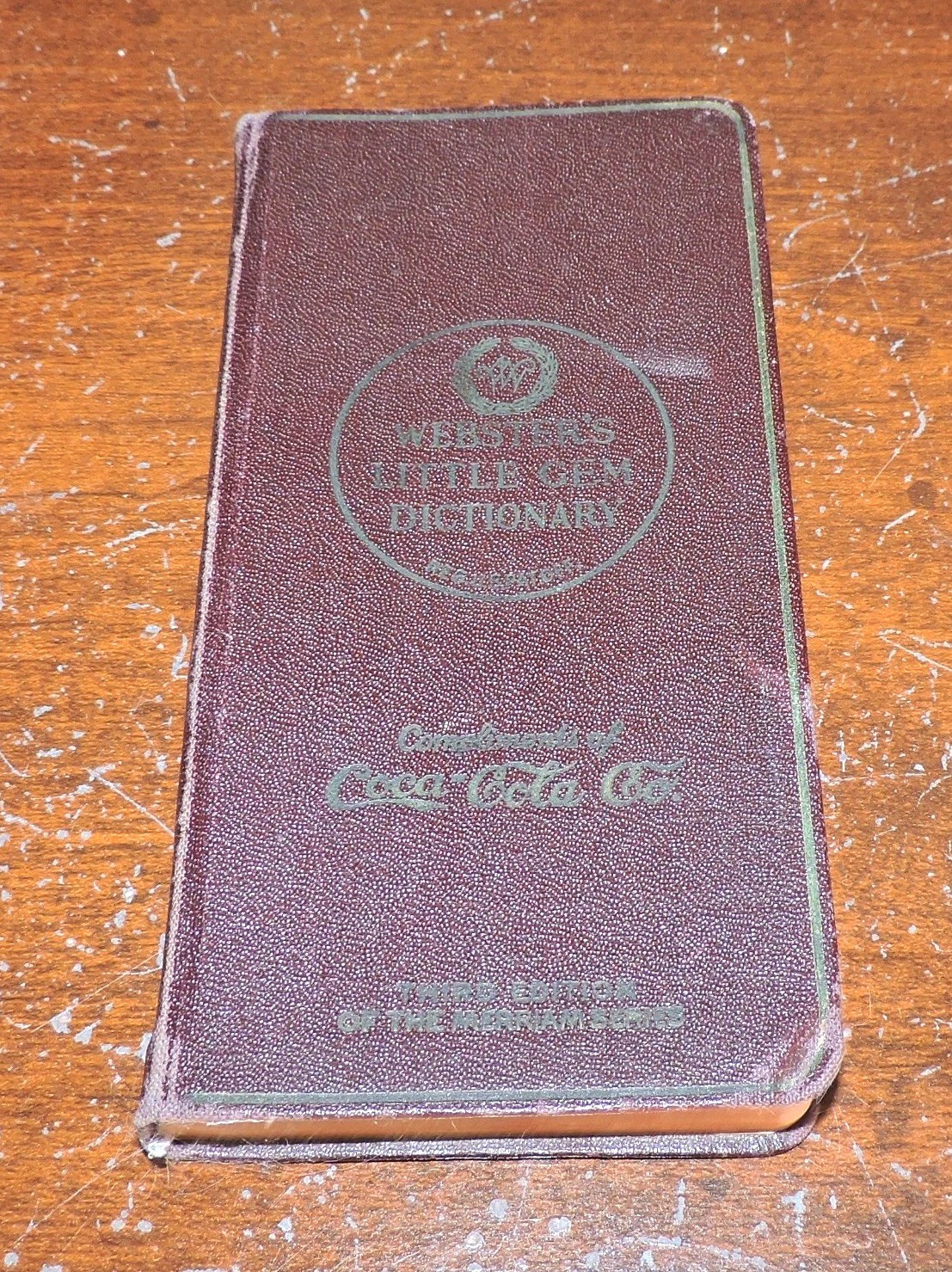XXX RARE ORIGINAL 1924 COCA COLA WEBSTER LITTLE GEM DICTONARY XXX RARE ORIGINAL 1924 COCA COLA WEBSTER LITTLE GEM DICTONARY