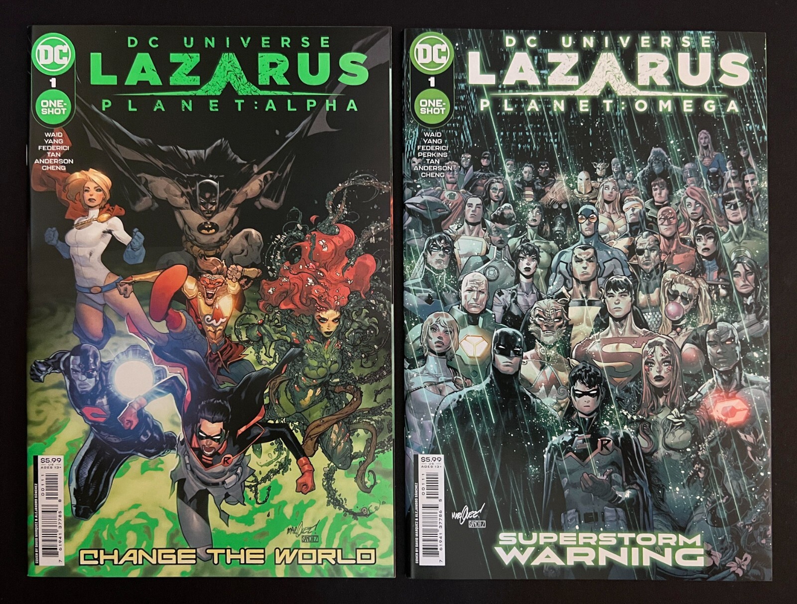 LAZARUS PLANET #1 + OMEGA #1 Hi Grade BATMAN SUPERMAN POWERGIRL DC 2023