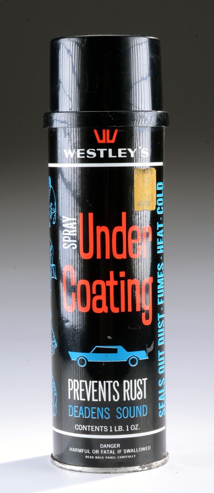 Vtg 1960's Westley's Automotive Undercoating Metal Can -Man Cave Advertising #2 Vtg 1960's Westley's Automotive Undercoating Metal Can -Man Cave Advertising #2