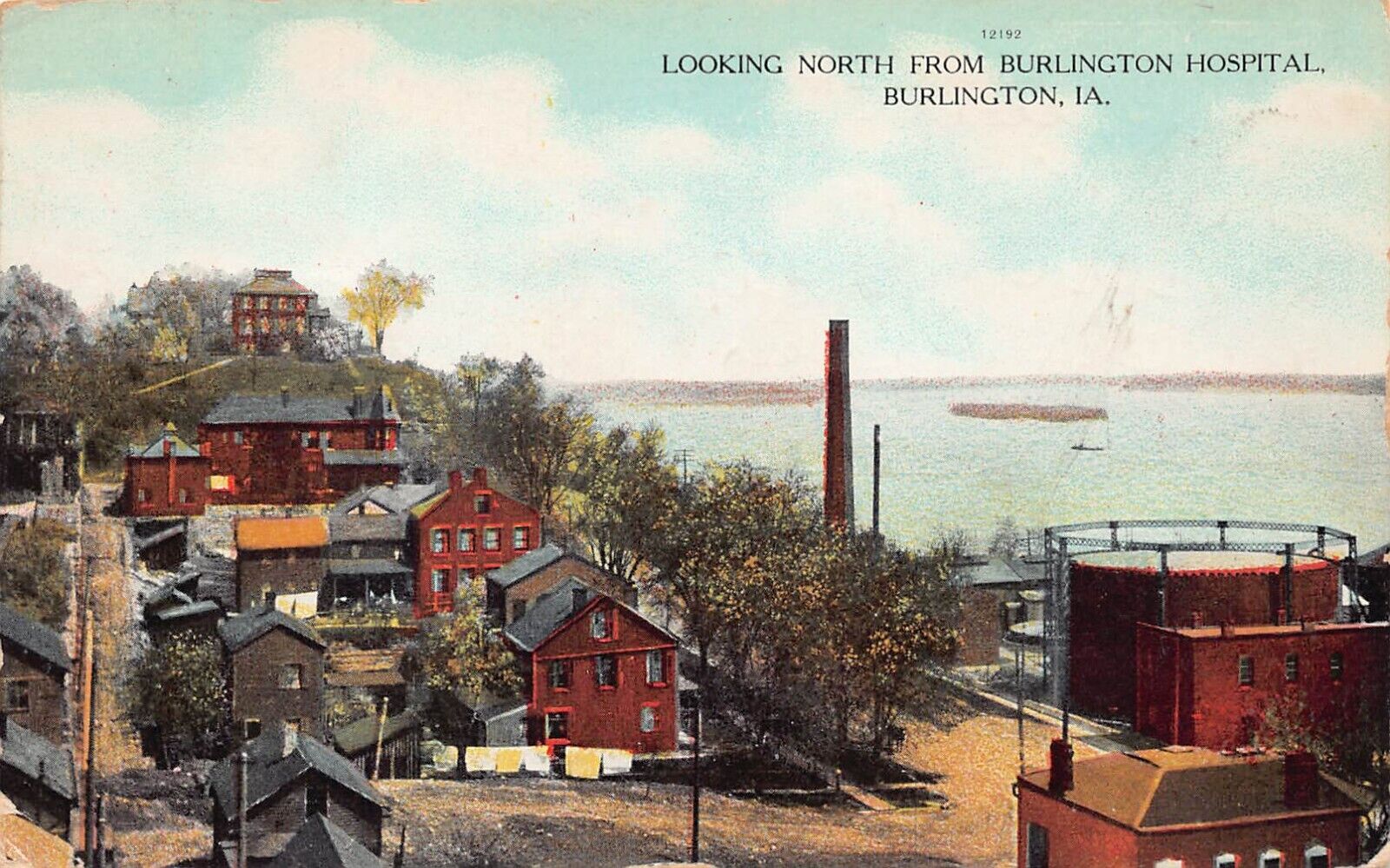 Burlington Hospital IA Iowa now Great River Health Early 1900s Vtg Postcard B32