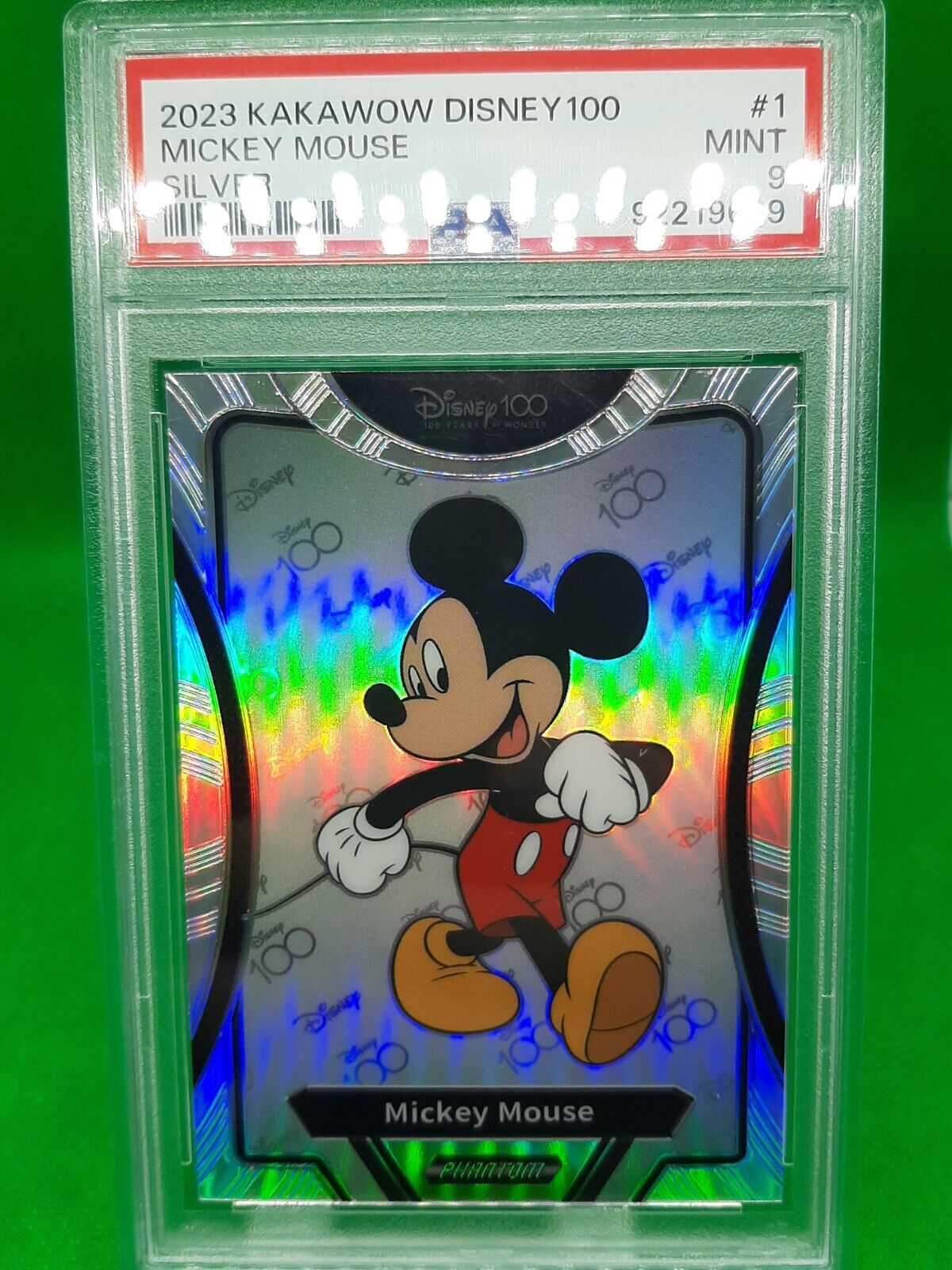 Mickey Mouse 2023 Kakawow Phantom Disney 100 Years of Wonder Silver Holo Psa 9