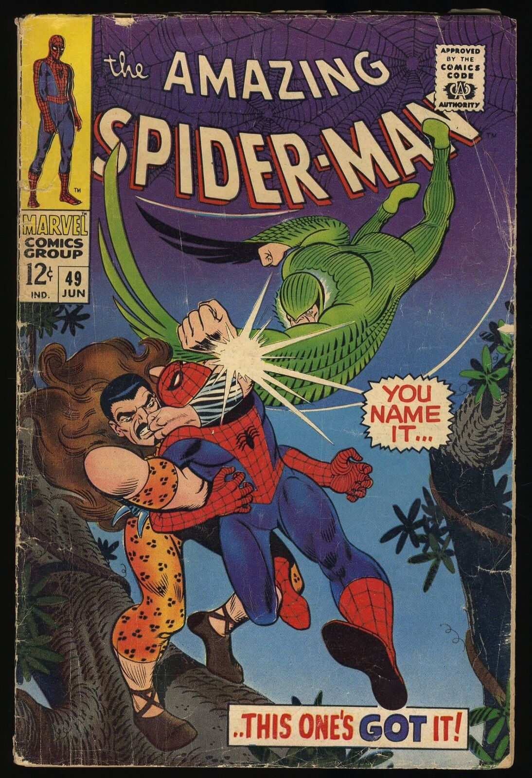 Amazing Spider-Man #49 GD/VG 3.0 Kraven and Vulture Appearance Marvel 1967