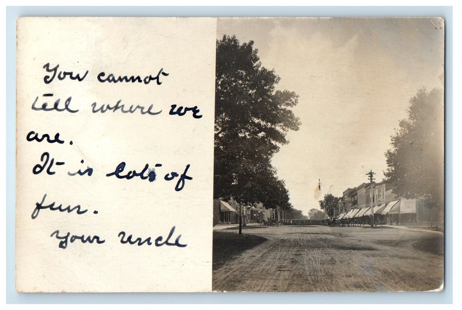 1906 View Of Main Street Amboy Illinois IL RPPC Photo Posted Antique Postcard