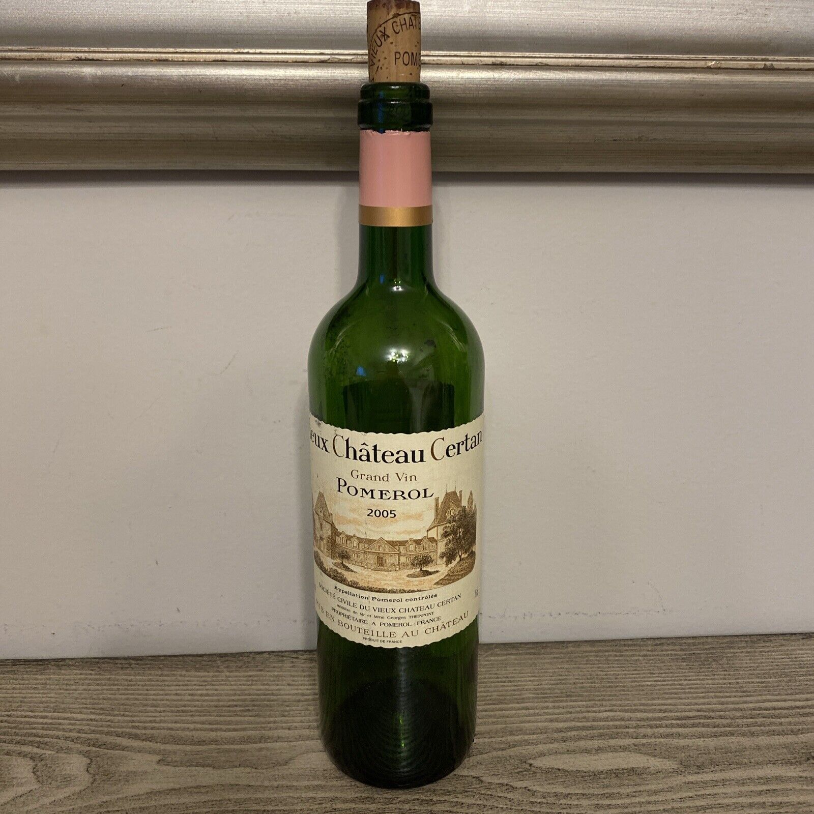 2005 Vieux Chateau Certan Pomerol Empty Bottle With Cork