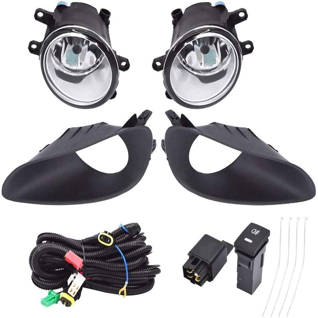 Pair of Fog Lights Bumper Driving Lamps Replacement for Yaris 4Dr 2007 2008 2...