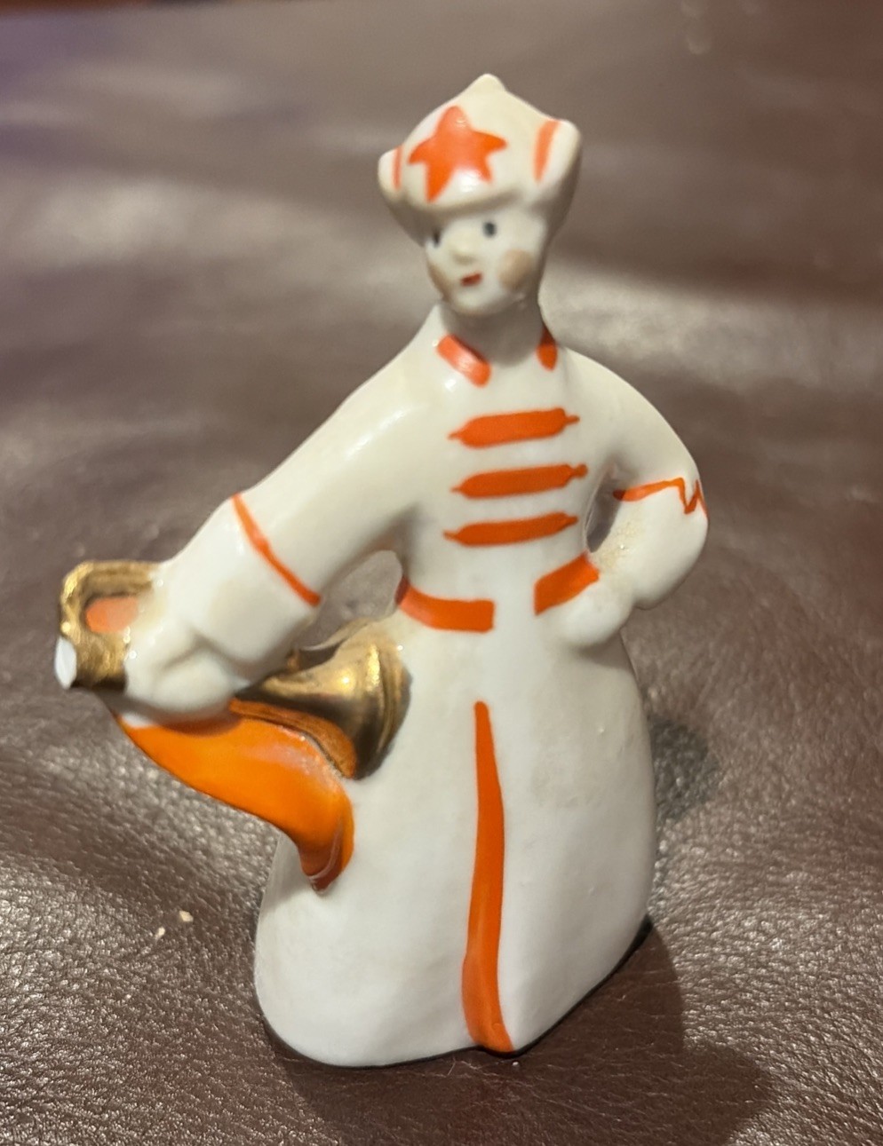 Vintage Soviet Red Army Soldier/Military Bugler Porcelain Figurine 3\