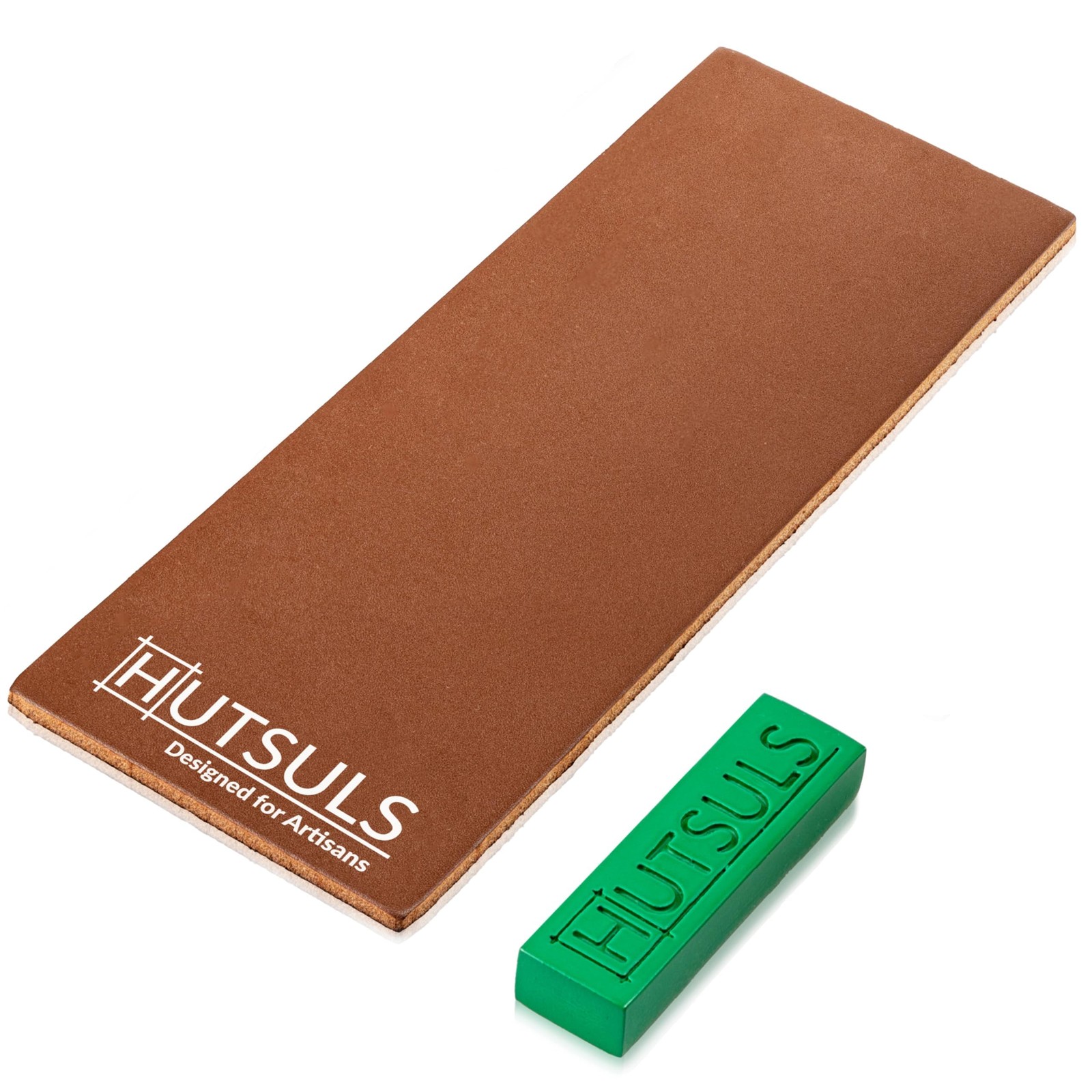 Hutsuls Brown Leather Strop with Compound - Get Razor-Sharp Edges with Stropping Hutsuls Brown Leather Strop with Compound - Get Razor-Sharp Edges with Stropping