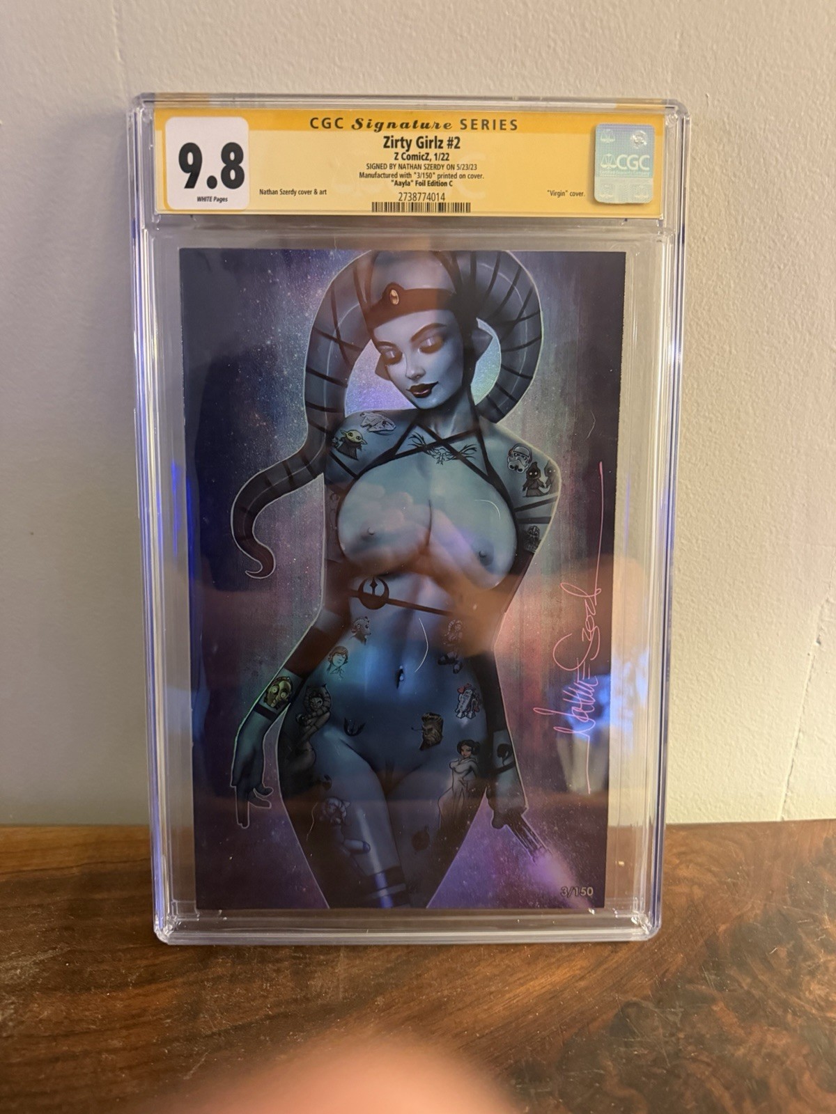 Zirty Girlz #2 9.8 Signed By Nathan Szerdy “Aalya” Foil Edition C