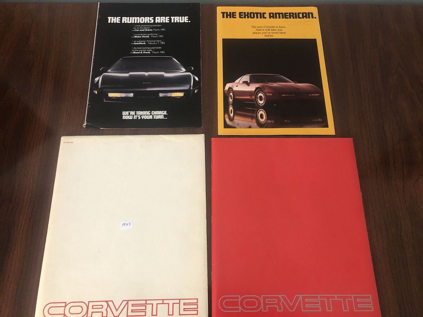 NOS 1983 Chevrolet Corvette  Sales Brochure Catalog 58 PAGE Poster & 2 Brochures