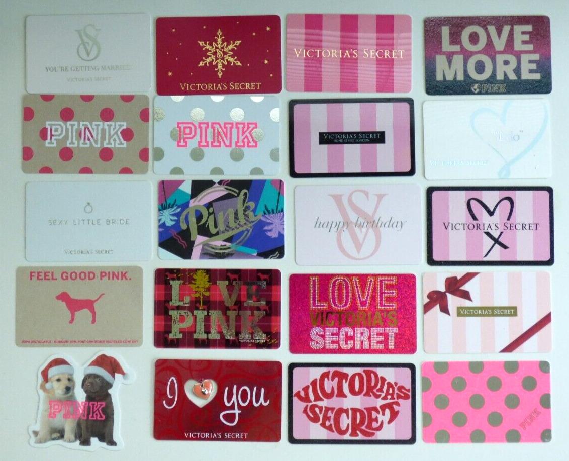 Victoria's Secret Pink Gift Card - LOT of 20 Different - Collectible - No Value